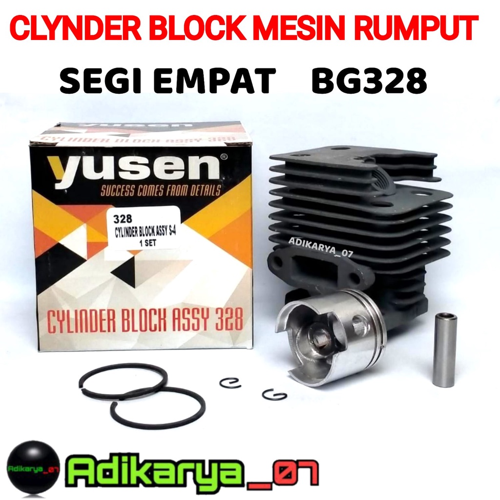 RB Cylinder block blok mesin potong rumput model segi empat 328 318 FIRMAN