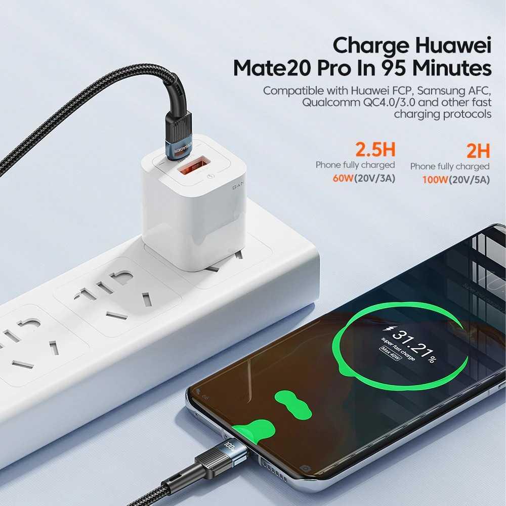 Essager Kabel Charger USB Type C to C Fast Charging 2 meter 100W - ES-X18 - Black