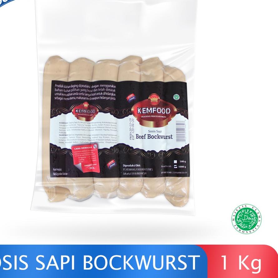 

☝ Kemfood Sosis Sapi beef Bockwurst 1Kg ✽