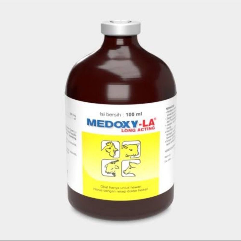 MEDOXY LA 100ML OBAT HEWAN SAKIT OBAT SAPI OBAT KAMBING OBAT KERBAU OBAT KUDA OBAT SUNTIK BABI