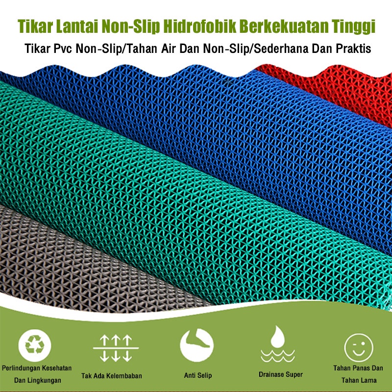 Reaim 10m Keset Karpet PVC Anti Slip 90 x 1000 S Type Jaring