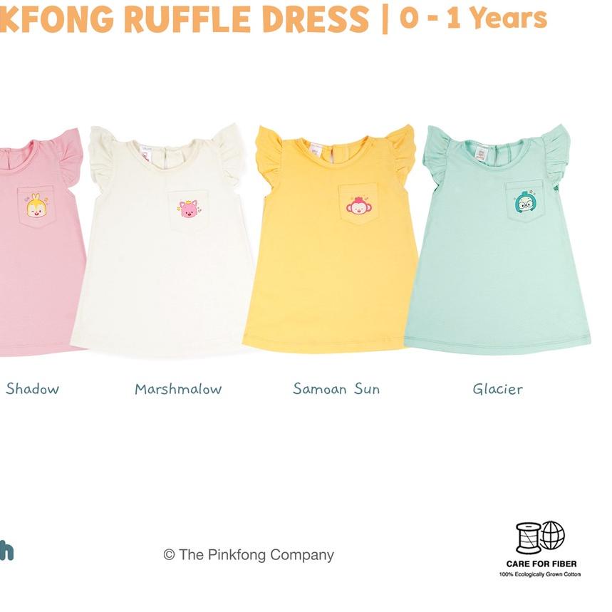 ▲ Booyah Baby & Kids Dress Bayi - Pinkfong Ruffle Dress  (0-2Years) ♣