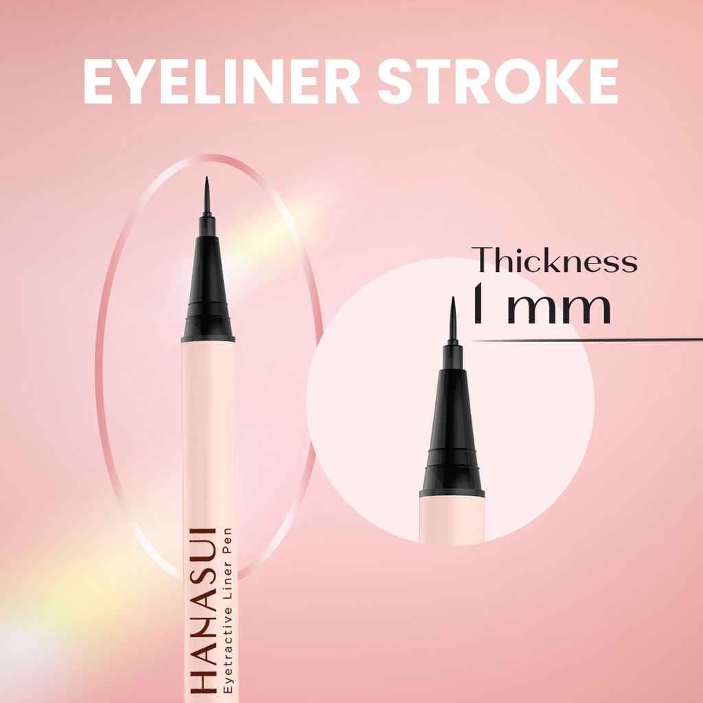 IDOLMART Hanasui Eyetractive Liner Pen Black - Eyeliner Surabaya