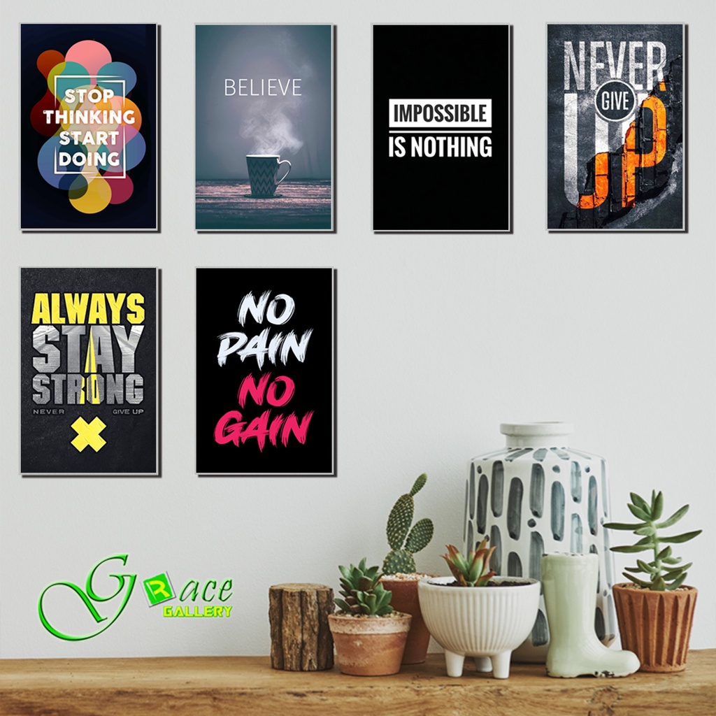 Dekorasi Hiasan Dinding Wall Decor Rumah Pajangan Kamar Poster 20x30 Motif Quotes Aesthetic Grafity 