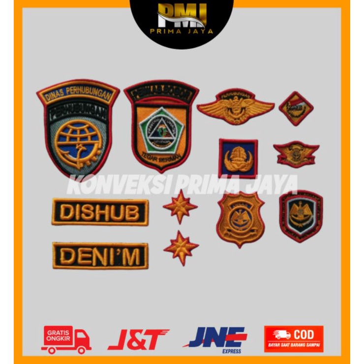 Bordir atribut dishub set