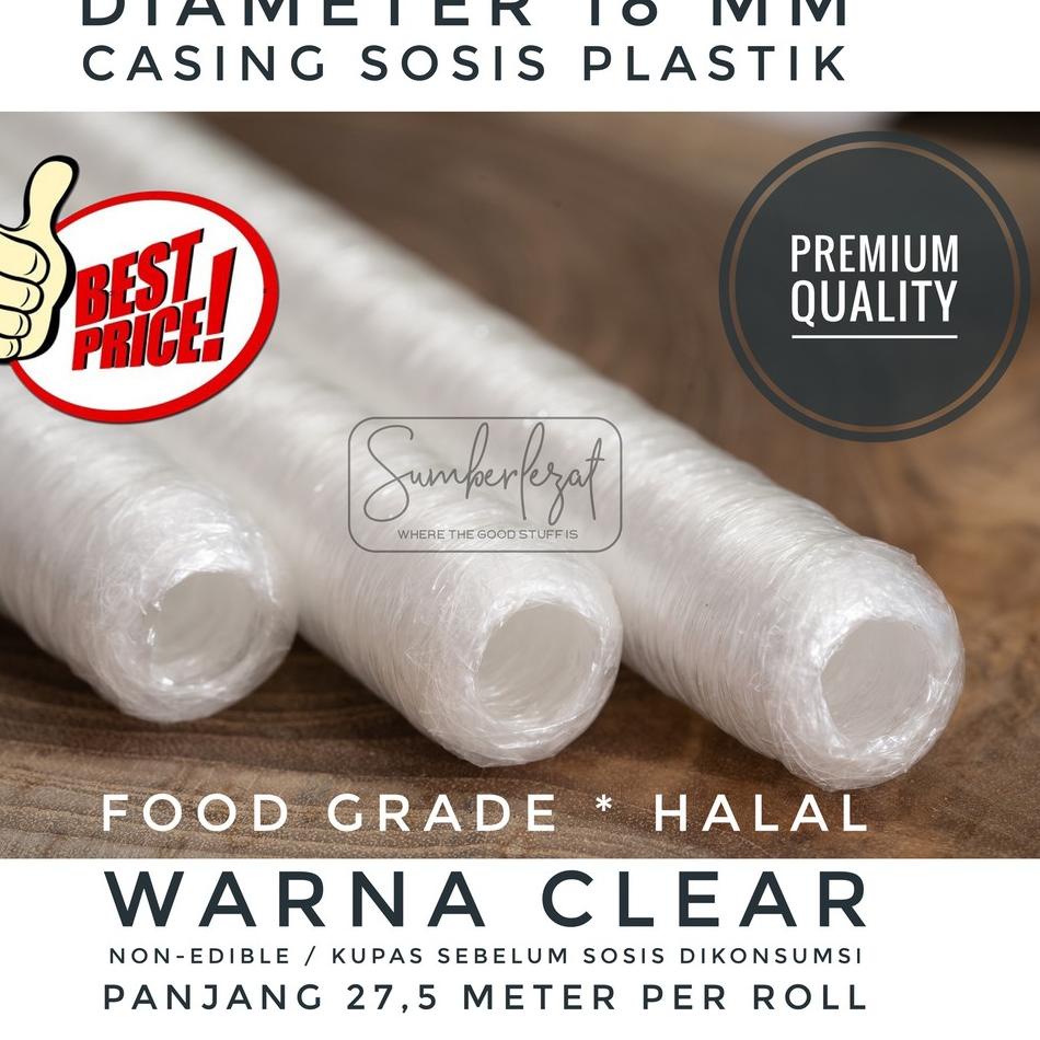 

Super Hits 18 mm Clear - Casing Selongsong Sosis Plastik Polyamide Food Grade Halal