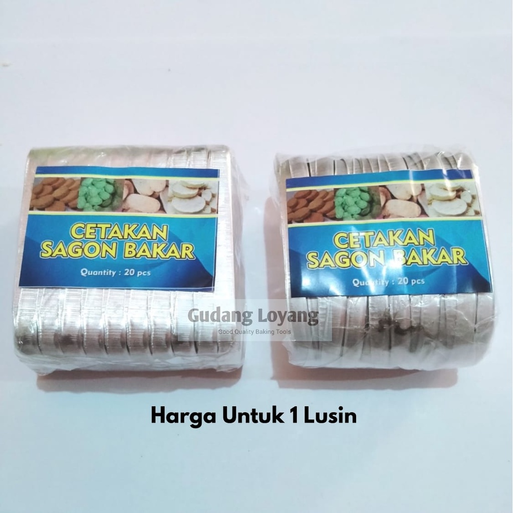 Cetakan Kue Sagon Bakar Kotak Oval isi 20pc