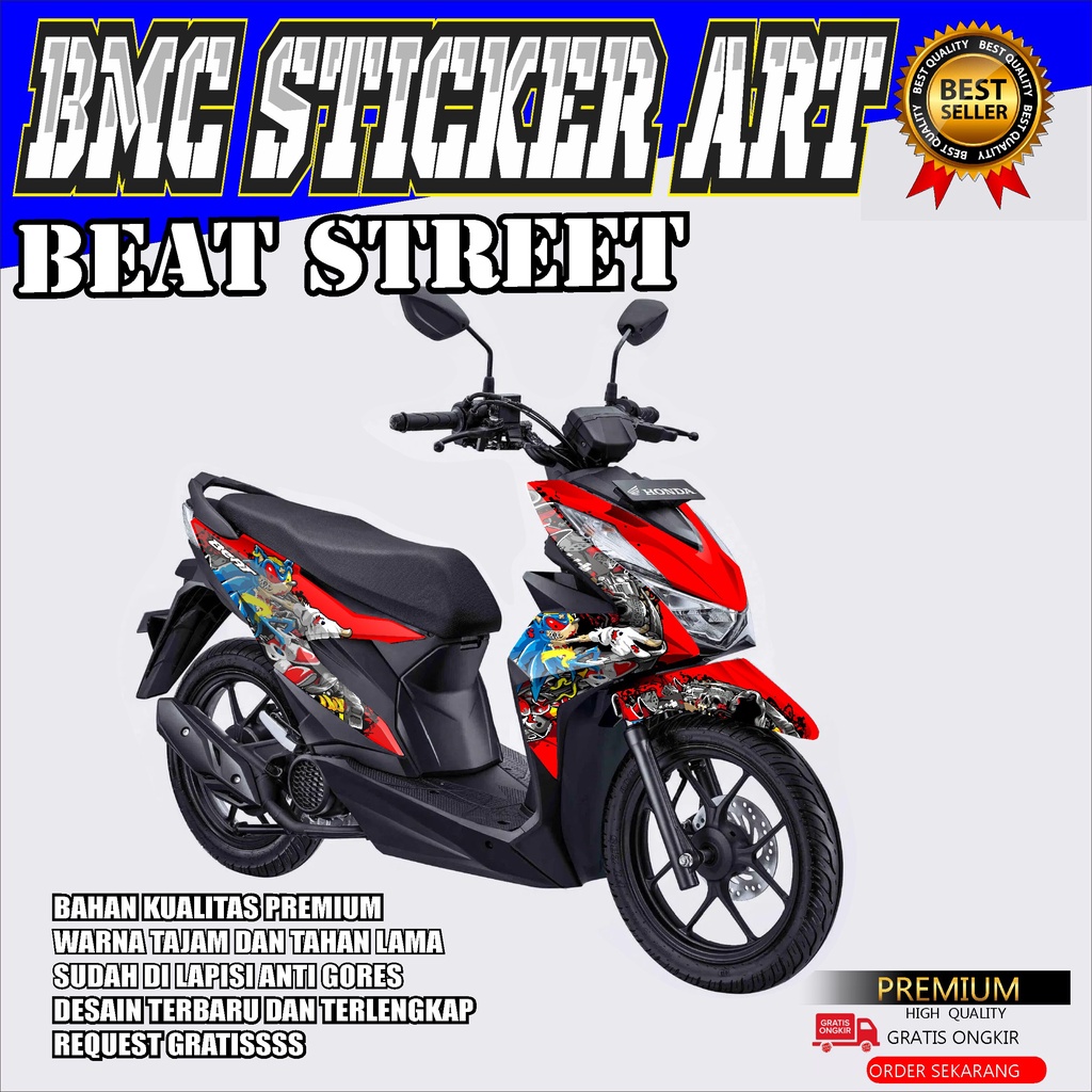 STICKER DECAL HONDA NEW 2020-2022 BEAT STREET/STICKER HONDA BEAT NEW