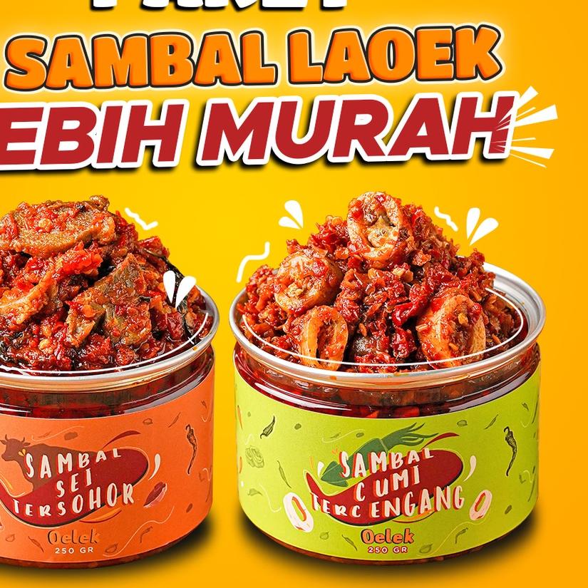 

★ Oelek 2 Sambal Laoek Lebih Hemat! / Sambal Cumi / Sambel Ayam Suwir/ Sambal Sei / Sambal Rumahan ❀