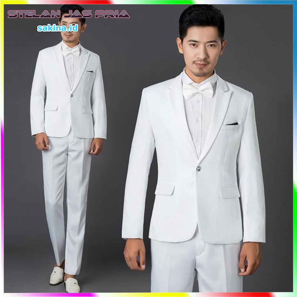 Stelan Jas Pria Premium Jumbo Remaja Dewasa Variasi Polos Formal Masa Kini - setelan jas - setelan -