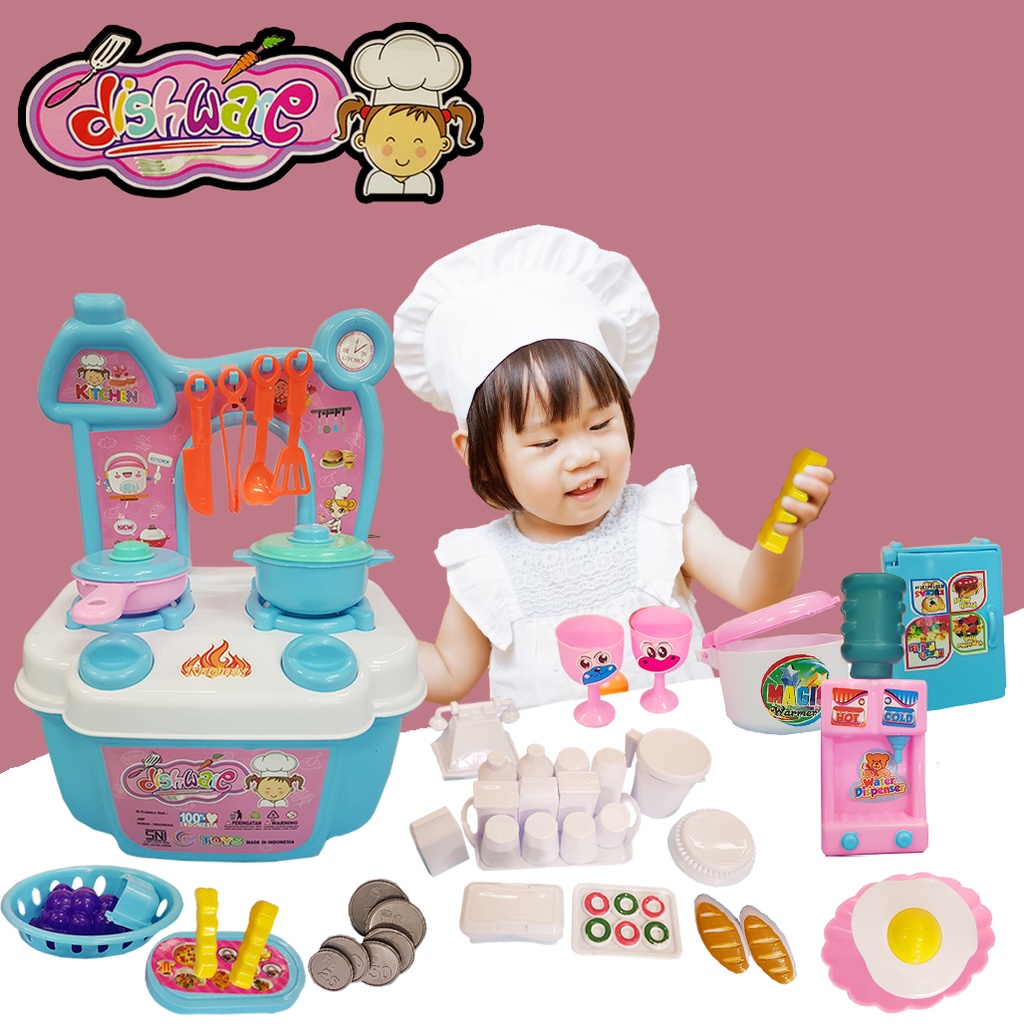 (BISA COD) Mainan Masak-Masakan/ Kitchen set 4 kursi +1 meja/ Mainan anak set dapur lengkap 101 JSP