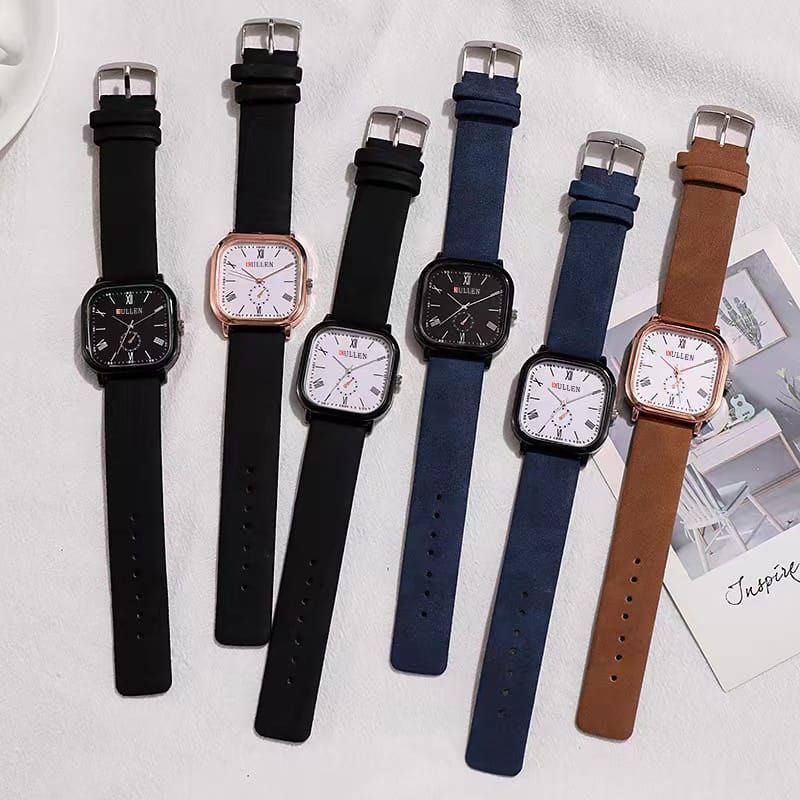 Jam Tangan Fashion Casual Kotak Pria Wanita Terbaru