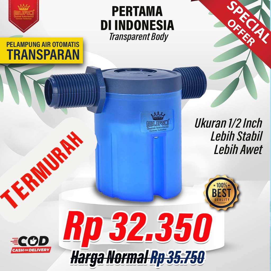 Pelampung kran keran Air otomatis 1/2&quot; inch tandon murah model horizontal vertikal