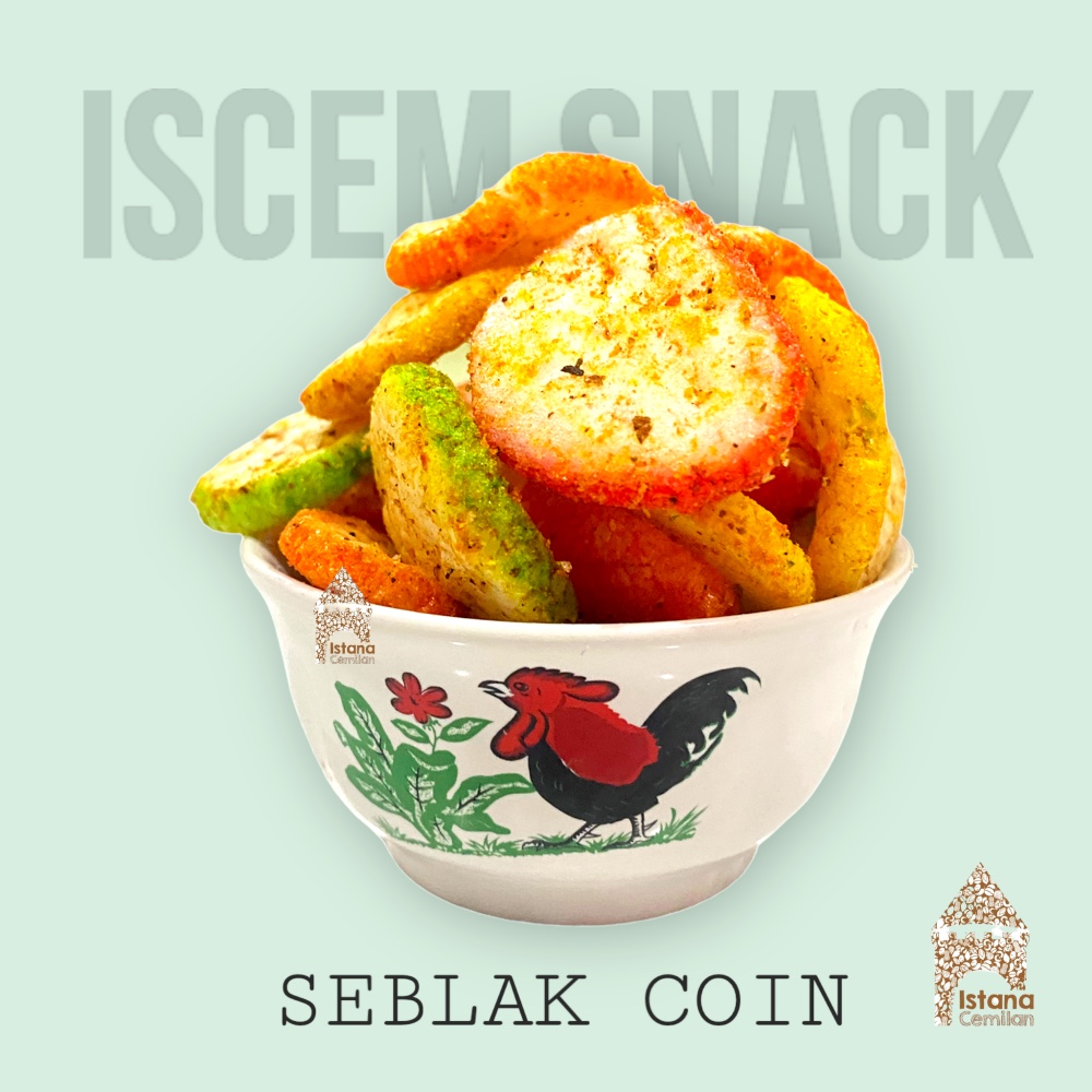 ISCEM SNACK Kerupuk Seblak / Makaroni Bantat Spiral / Siomay Cikruh Pedas Istana Cemilan