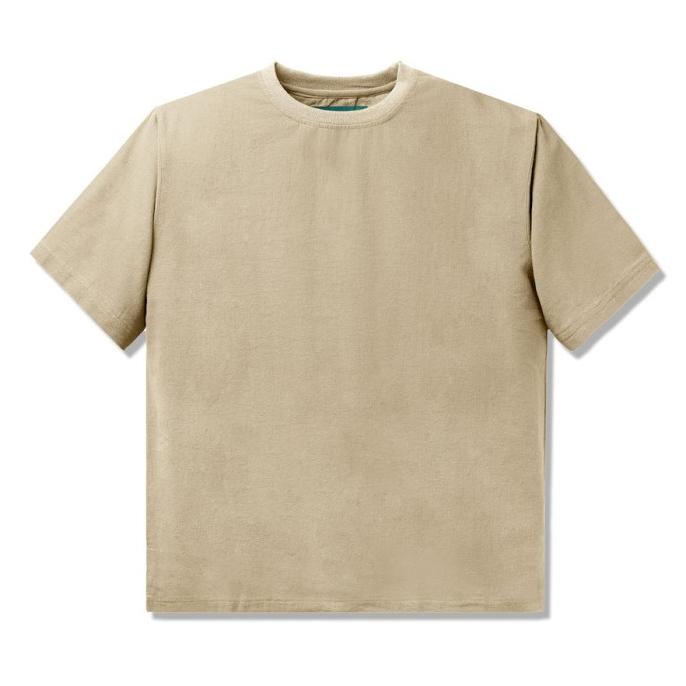 Sale Kaos Duha Muslimwear - Samaa Linen Tees Short Sleeve Khaki /BAJU KOKO PRIA/BAJU KOKO DEWASA/BAJ