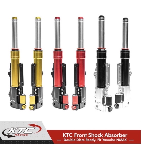 Tabung Shock Depan Plus Batang Double Disc Full CNC As Shock KTC Racing old new nmax