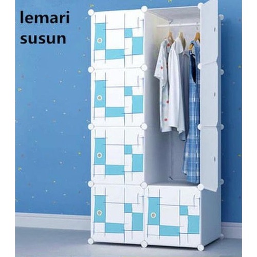 SHENAR, LEMARI PLASTIK 8 Pintu /Rak Baju /Lemari Portable Serba /lemari karakter/ lemari 3D(LP 2x4) LEMARI GANTUNG