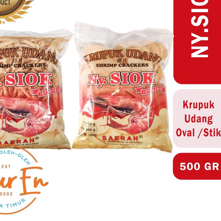 

➣ Krupuk / Kerupuk Udang NY. SIOK Stik/Oval 500gr - Mur En ➱