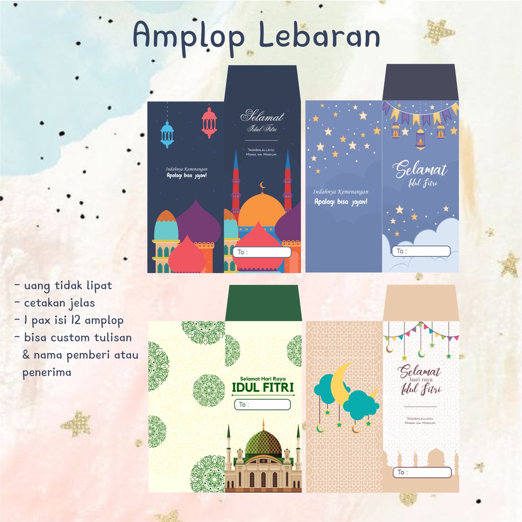 

Amplop lebaran panjang isi 12