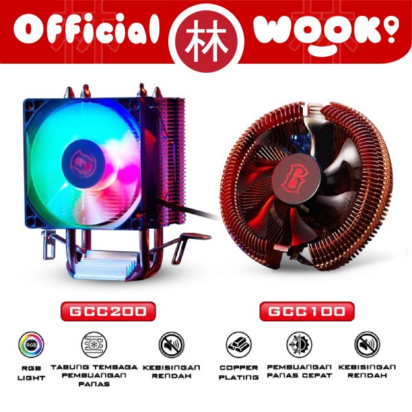 GAMEN GCC100 / GCC200 Gaming CPU Fan Universal Cooler Copper Plated