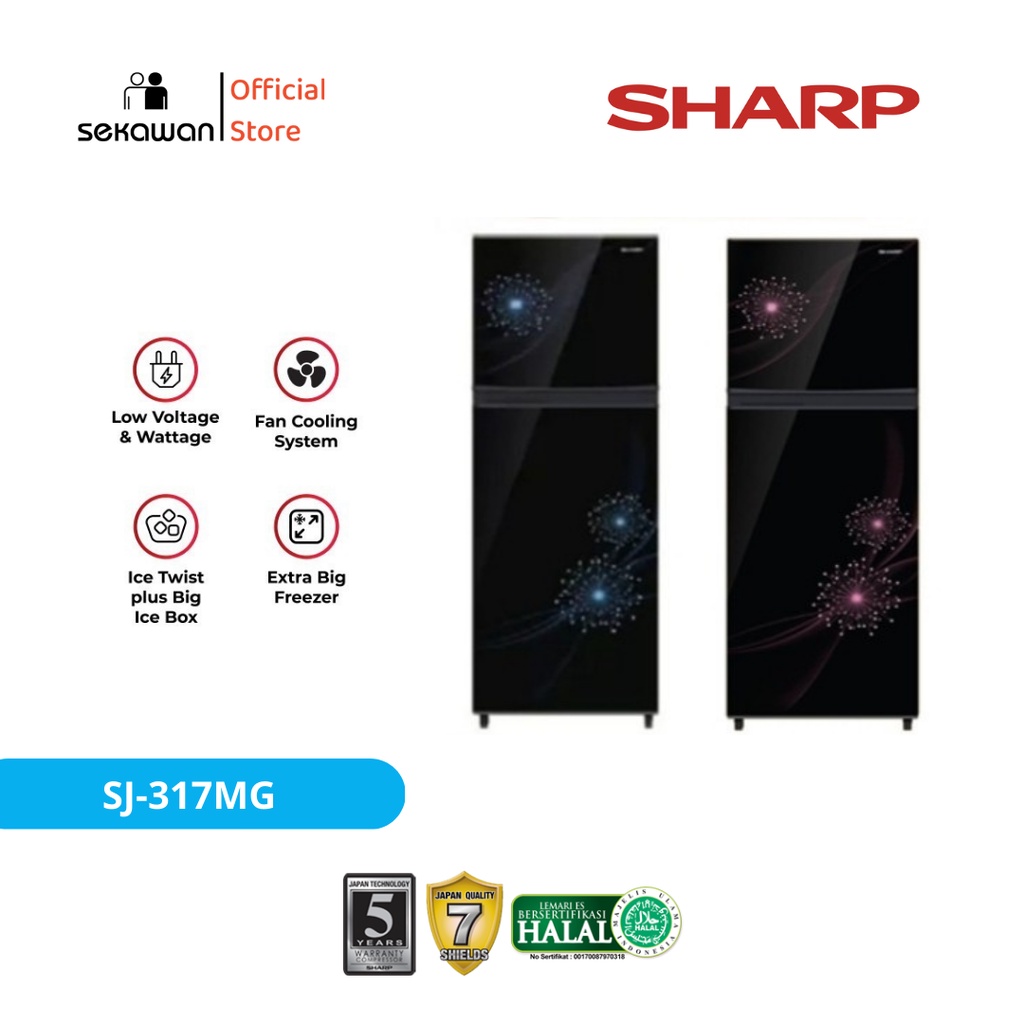 Kulkas SHARP 2 pintu SJ-317MG