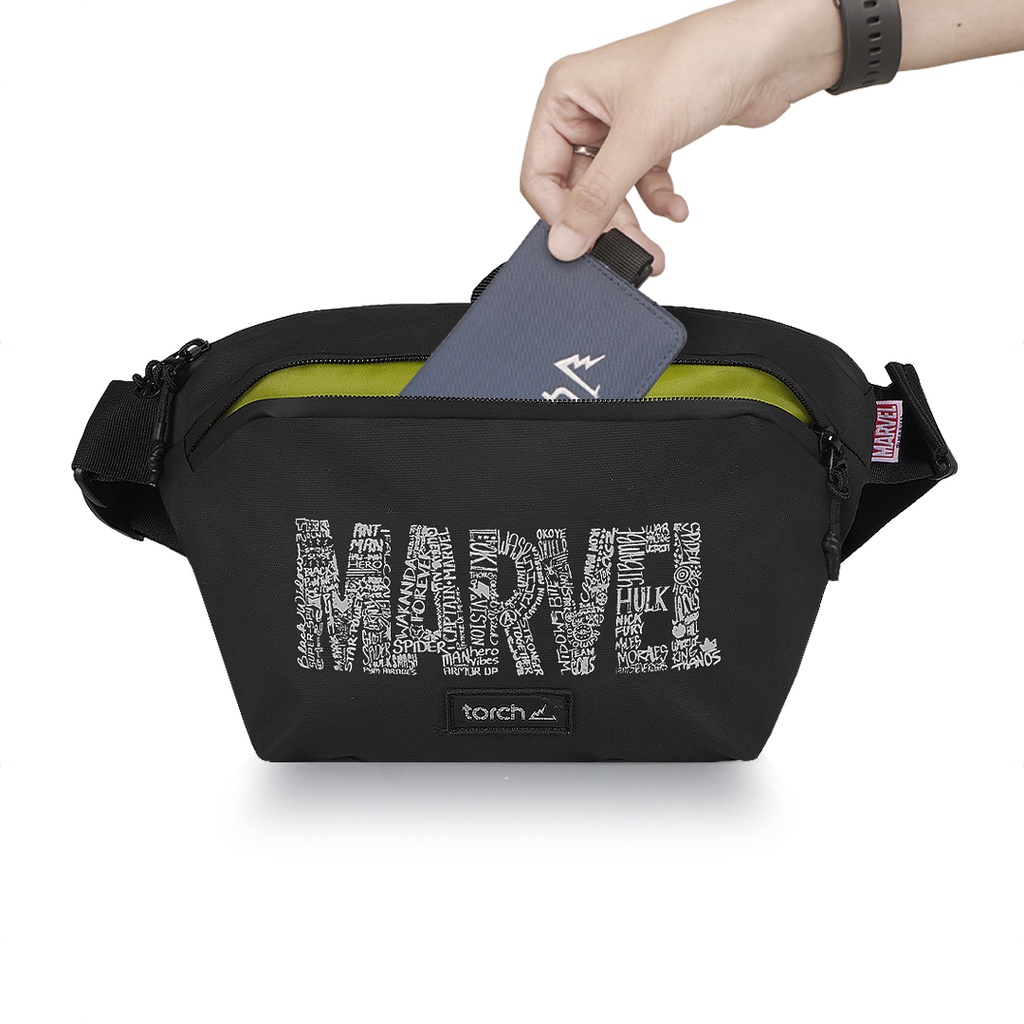 Marvel Villain VS Venom (Artwork Marvel) TORCH Depok Tas Pinggang Ringan Anti Air Pria Wanita - Waist Bag Waterproof KOYAKE