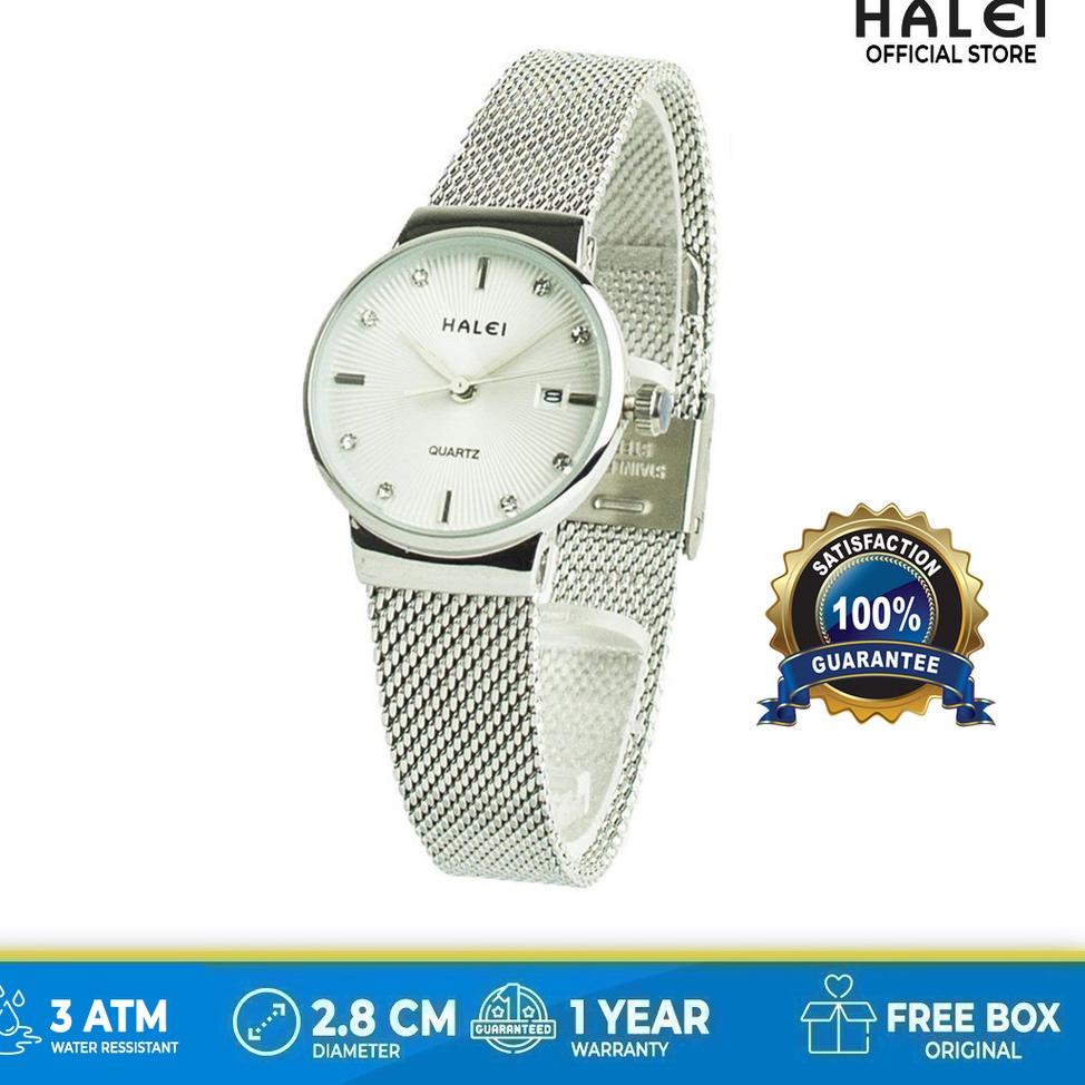 MURAH MERIAH Halei watch Official  Tahan Air Garansi OrinalJam Tangan Wanita Rantai Pasir Halei 8024