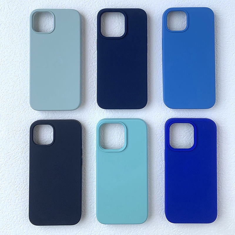 [Logo] Colorful Silicone Case for iPhone 11 12 13 Pro Max Full Cover Protector