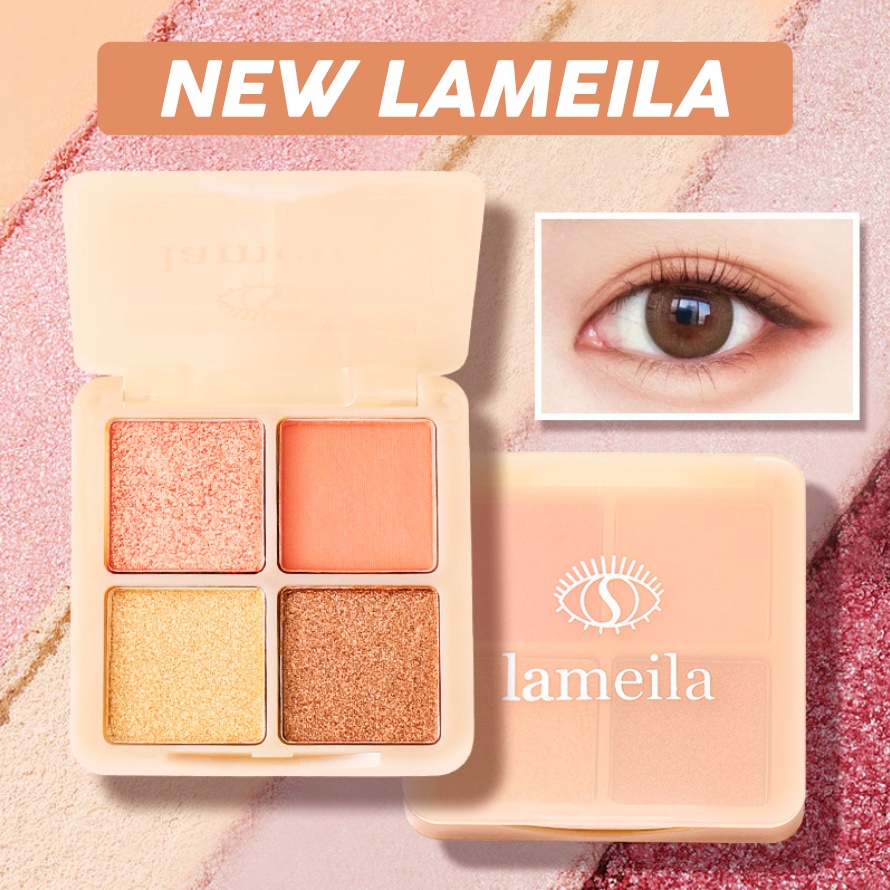 LAMEILA New Eyeshadow Matte Shimmer 4 Color Palette LA215 5187