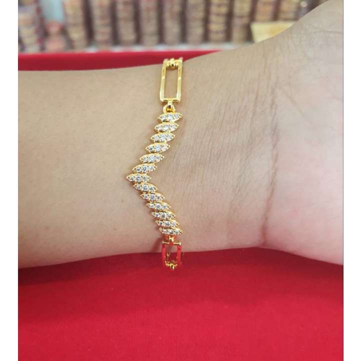 gelang rantai fuji/fashion gelang fuji warna gold