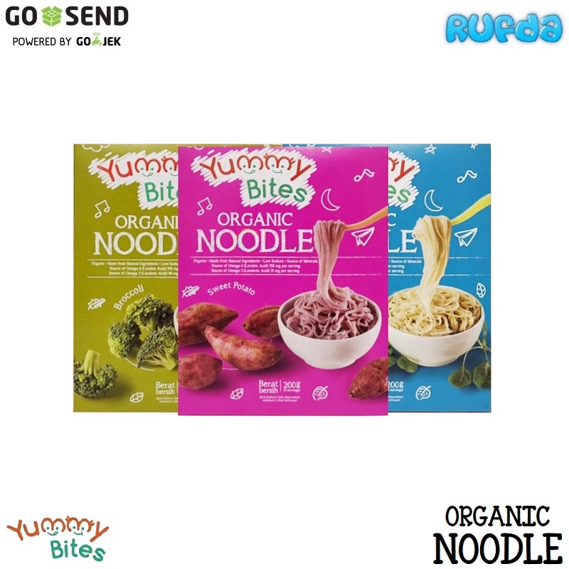 Yummy Bites Organic Noodle Mie Organik Makanan Bayi MPASI