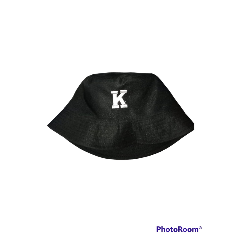 Bucket Hat Alphabet / Bucket Hat Bordir Alphabet Unisex Remaja Dewasa