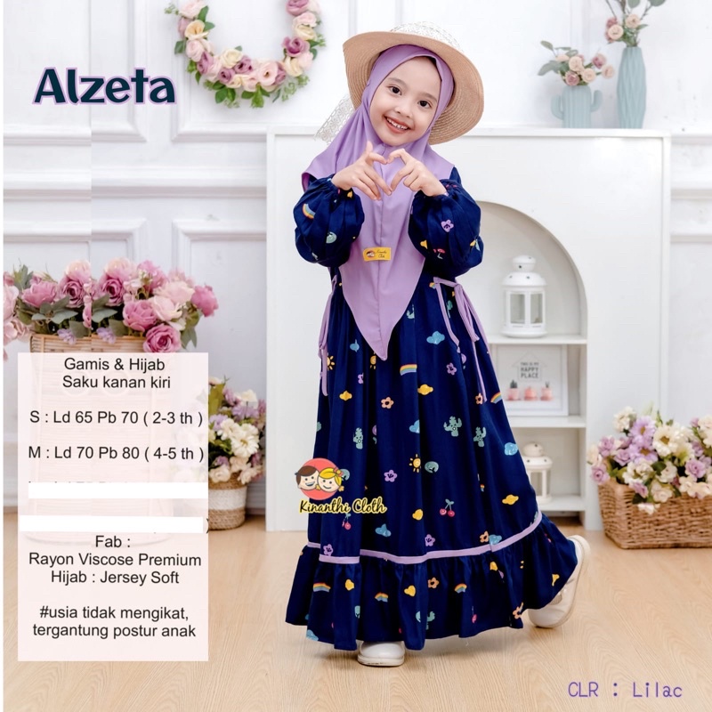 ALZETA GAMIS SET HIJAB KIDS GAMIS NGAJI