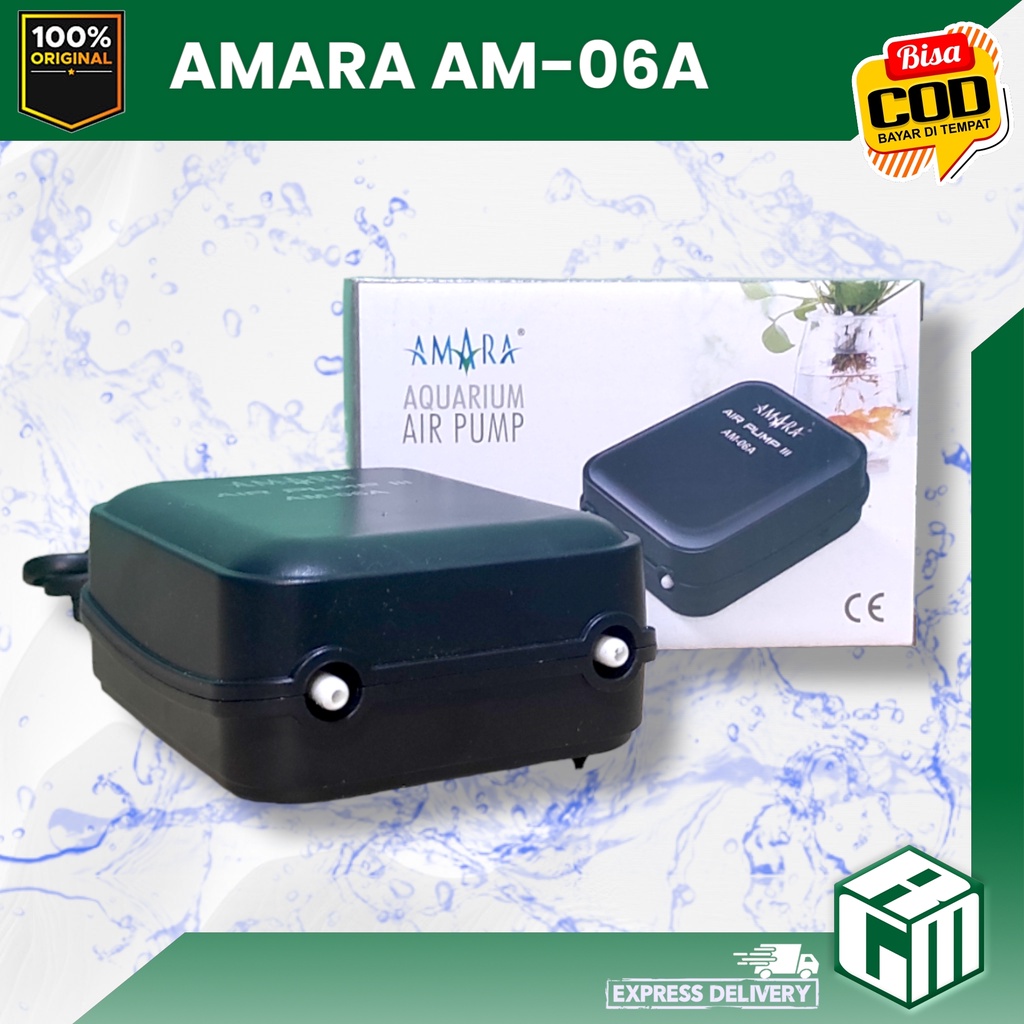 PAKET AMARA AM06A AM 06 A AERATOR 2 LUBANG MESIN GELEMBUNG UDARA AQUARIUM