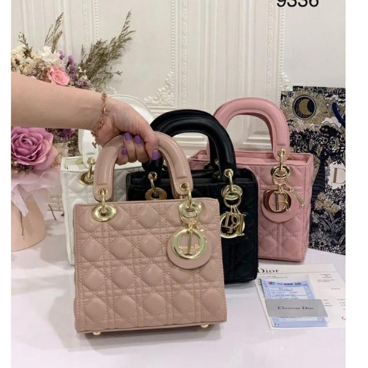 BOOMING TAS IMPORT BRANDED LADY DOVE SMALL FREE BOX SYAL SIZE.19 LAMBSKYN MIRROR TOP HANDLE SUPER PR