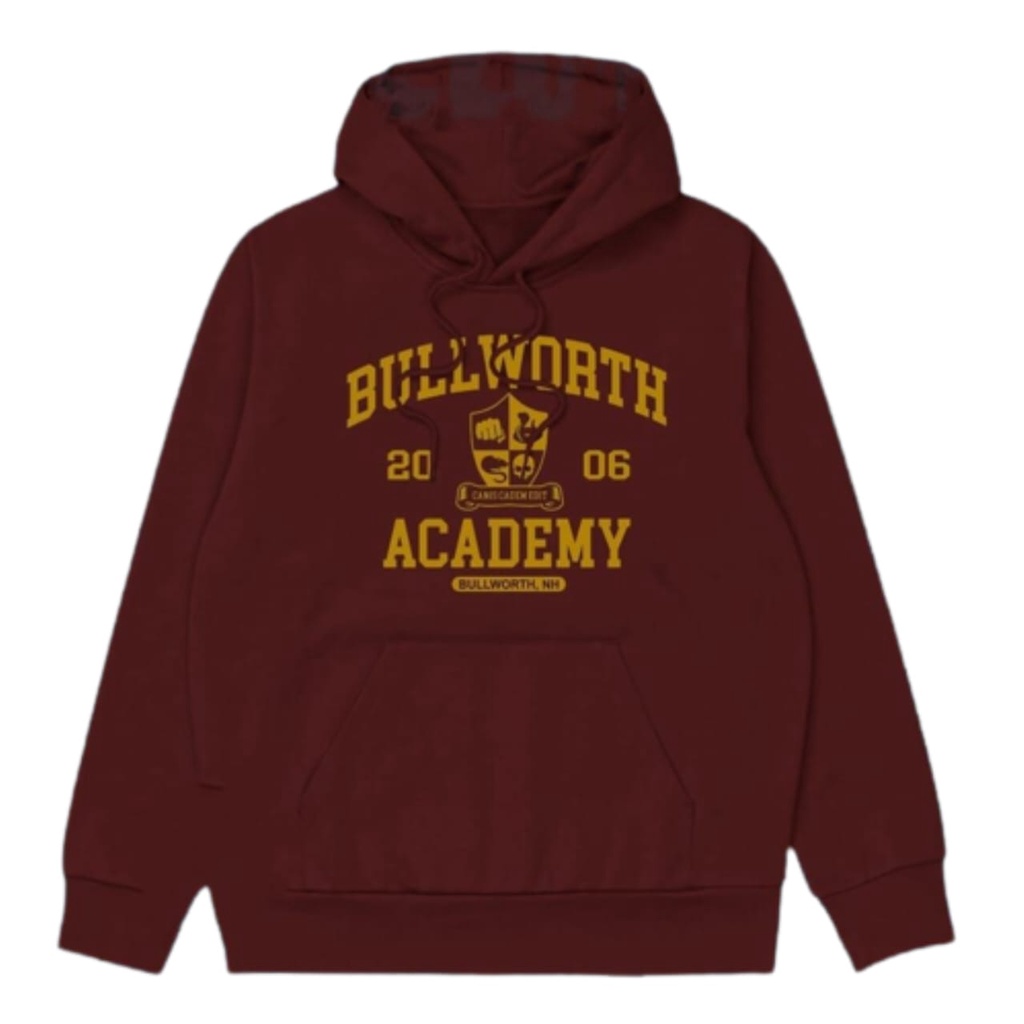 GALERI JAKET - Jaket Hoodie Bully Bullworth Academy - Sweater Hoodie Pria Bullworth Basic Hitam Premium Bahan Tebal Gramasi 280