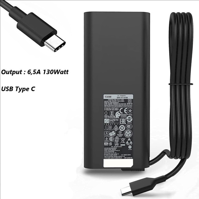 Adaptor Charger Dell XPS 15 9575 9570 5401 20V 6.5A 130W USB TYPE C