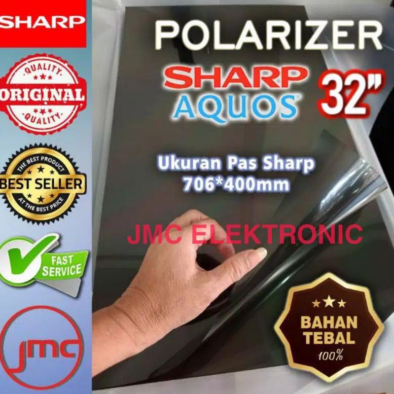 12.12 MALL POLARIS POLARIZER LCD TV SHARP AQUOS 32 INCH 0 DERAJAT POLARISER POLARIZED PLASTIK LCD LE