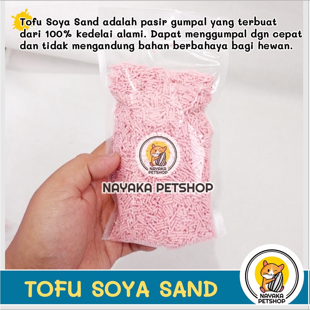 Tofu Soya Sand Pasir Toilet Hamster Gumpal 250 gr Pengganti Zeolit Pup Kencing Kotoran Hewan