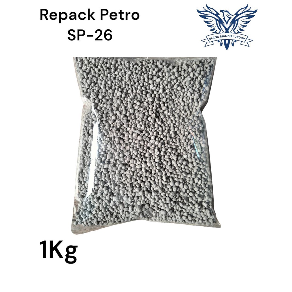 Repack Pupuk TSP SP-26 PETRO 1Kg phospate 26% Petrokmia Gresik Non Subsidi Fosfat Untuk Mempercepat Pertumbuhan Buah dan Akar
