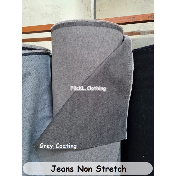 Bahan Kain Jeans Denim Coating Anti Bara Mengkilap Jeans Coating