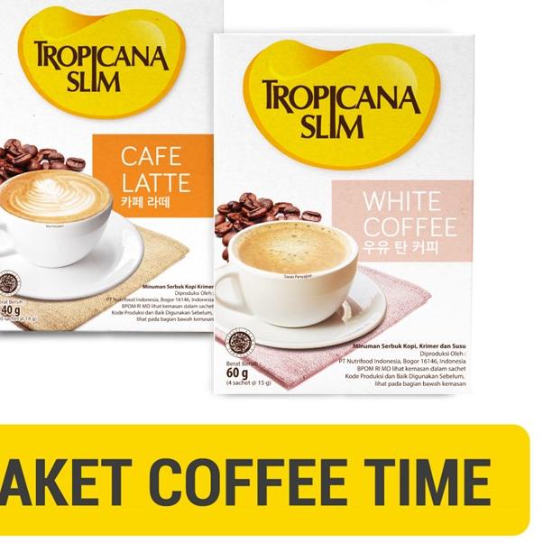 

➥ Paket Coffee Time - Tropicana Slim Cafe Latte + Tropicana Slim White Coffee - Kopi Bebas Gula ✵