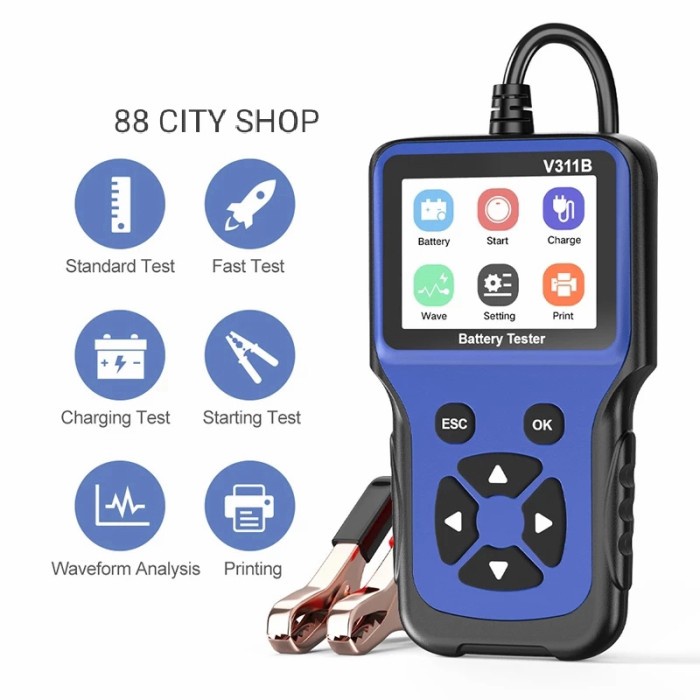 Best Seller Battery Tester Digital Print Te St Aki Detektor Baterai Multi Language