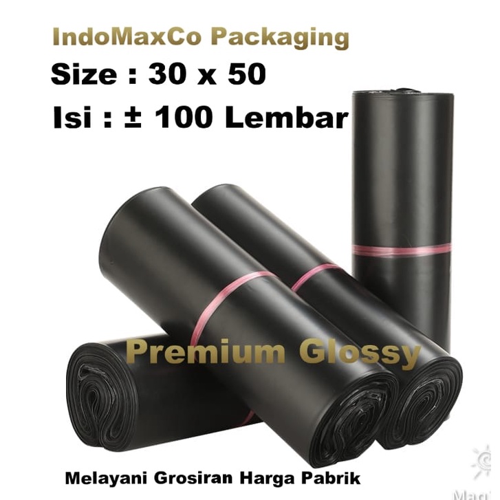

Polymailer Kantong Plastik Packing Premium Glossy Hitam 30 x 50 Cm / Plastik Packing Baju, Accesories / Packing Olshop