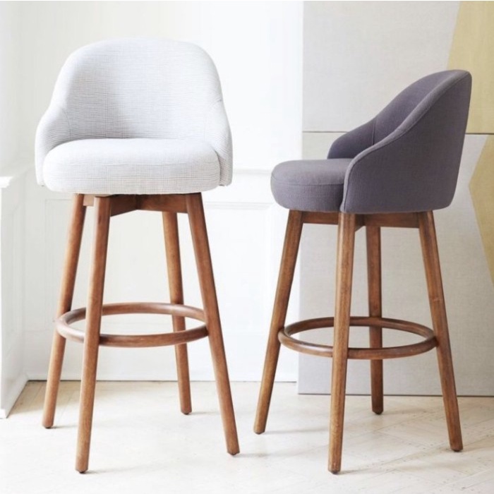 KURSI BAR PUTAR KAYU JATI BUSA KURSI BAR PUTAR ESTETIKA