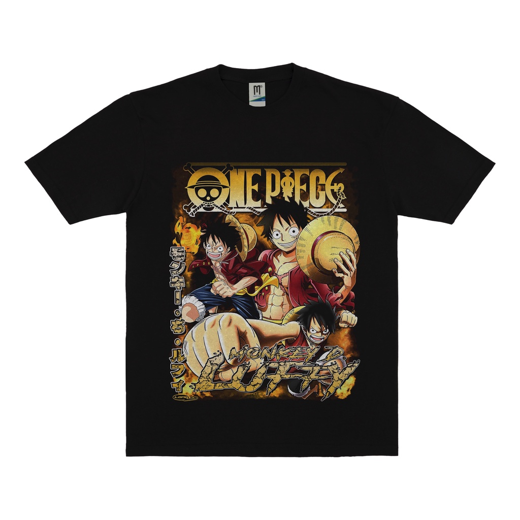 KAOS ANIME ONE PIECE VINTAGE | T-SHIRT ONE PIECE | ONE PIECE HITAM