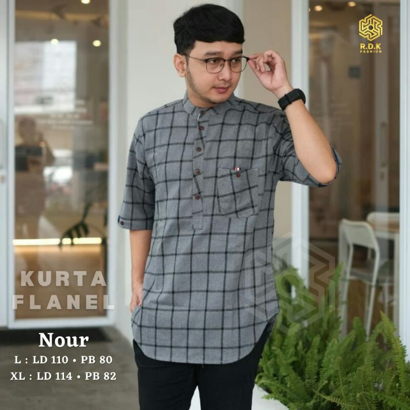 RDK Fashion - Kurta Flanel Premium // Kurta Dewasa Motif Kotak-kotak