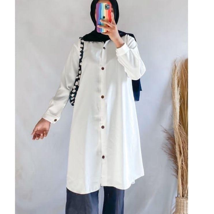 ☜ Tunik polos Wolfis - Atasan muslim tunik - Kemeja Tunik polos ►