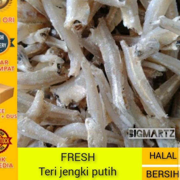 

➽ ikan asin Teri jengki bulat vip tanpa kepala 1kg / jengki putih bersih / teri jengki export ☟