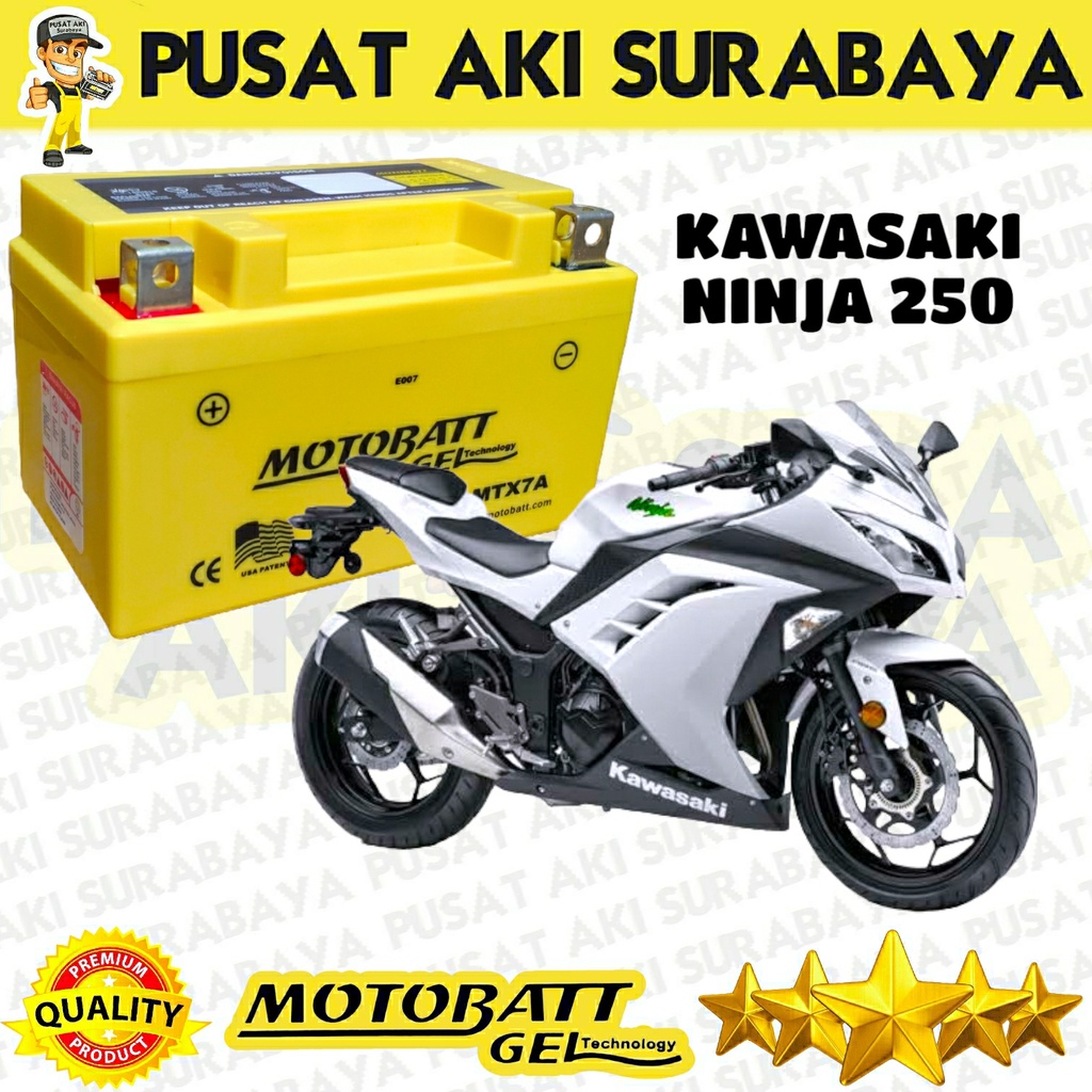 SPESIAL AKI MOTOBATT MTX7A GARANSI ACCU KERING SEPEDA MOTOR KAWASAKI NINJA 250 NINJA ZX 6R TMAX YTX9